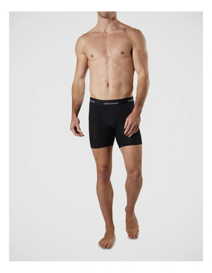 Stretch Cotton Comfort Trunks 3 Pack in Black image 5