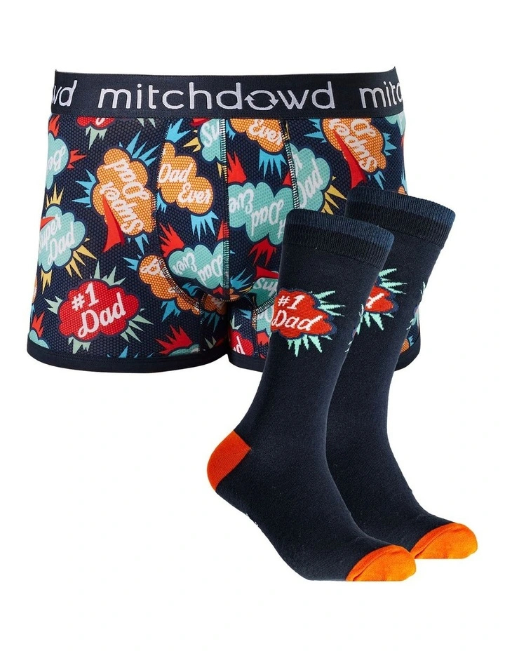 Bamboo Mid-Fit Trunk & Sock in Multi image 1