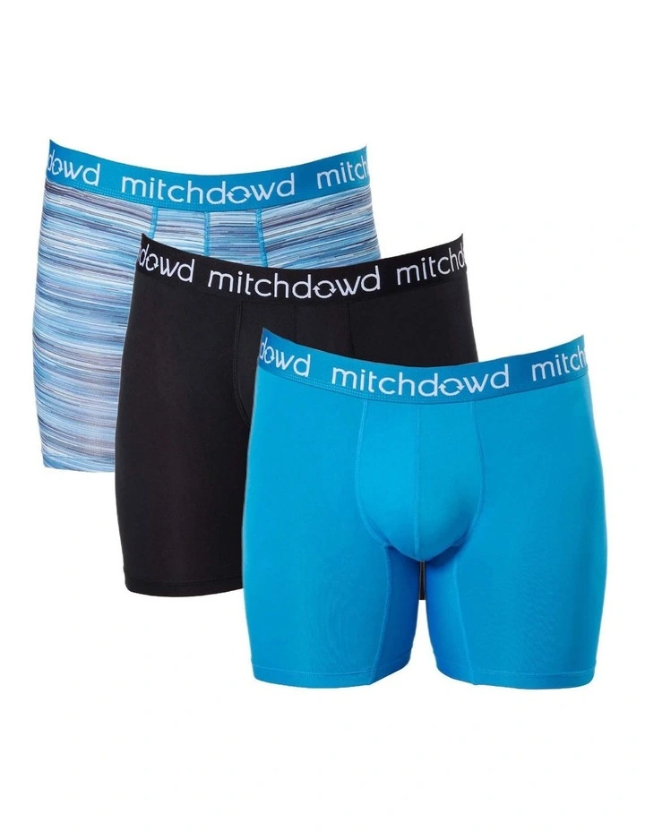 Eco Micro Comfort Trunks 3 Pack in Blue image 1