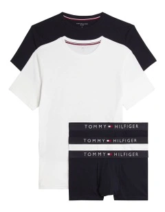 3 Trunks & 2 Tee Gift Pack in White/Desert Sky