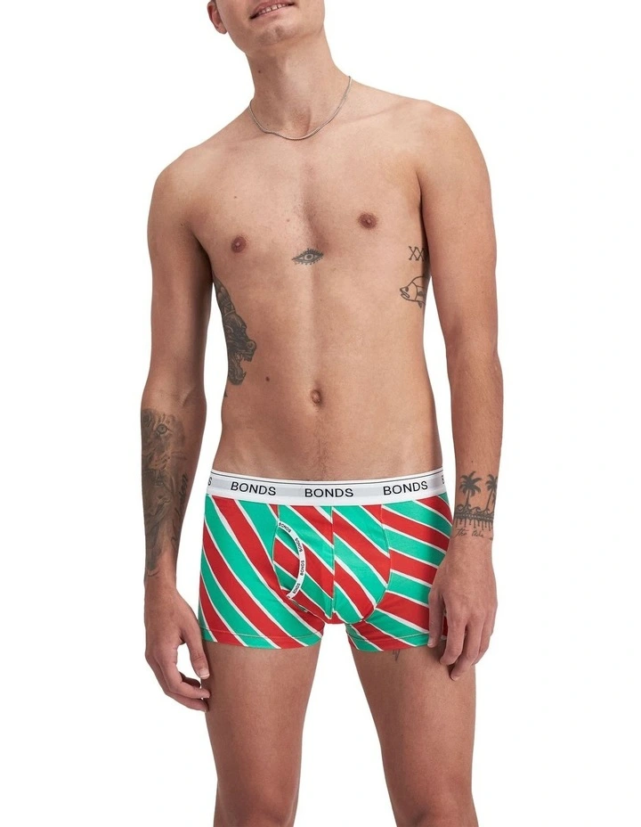 Guyfront Christmas Trunks 2 Pack in Multi image 2