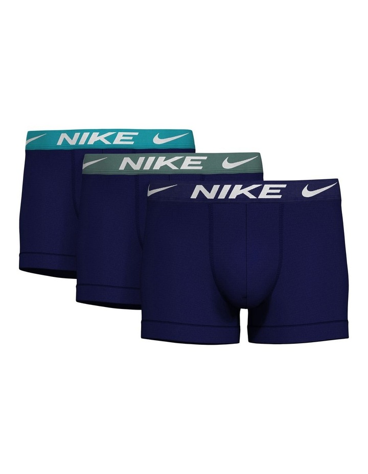 Dri Fit Essential Micro Trunks 3 Pack in Navy