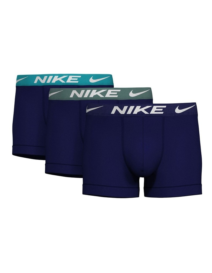 Dri Fit Essential Micro Trunks 3 Pack in Black