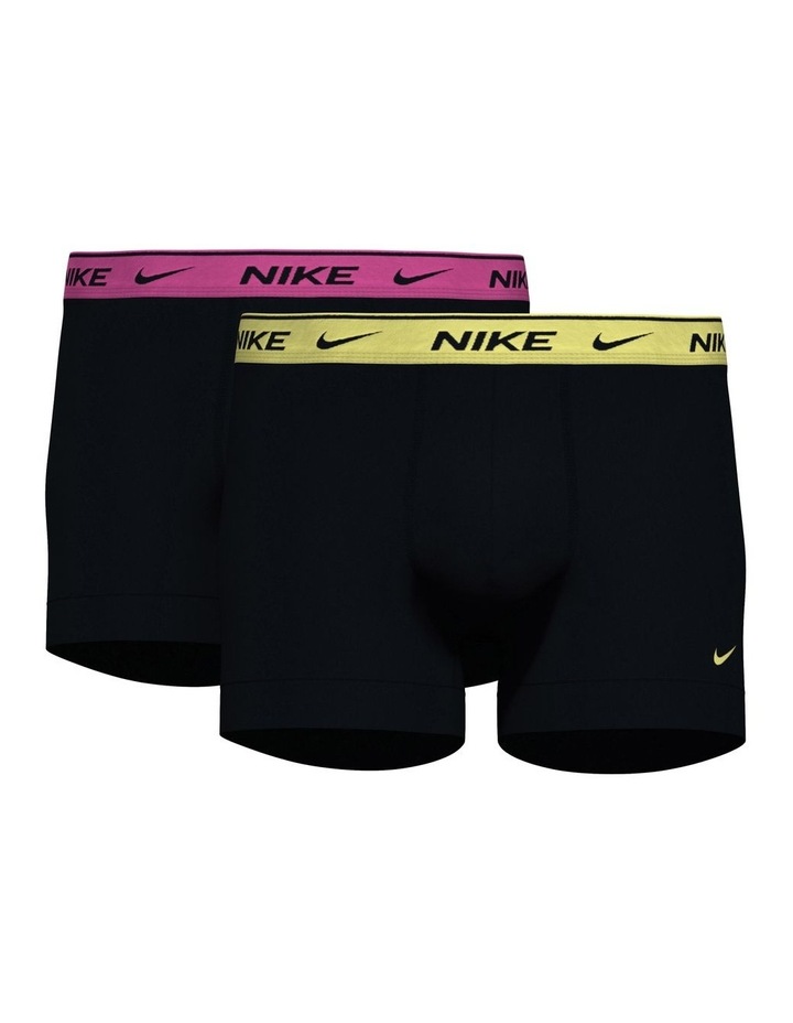 Everyday Cotton Stretch Trunks 2 Pack in Assorted Black