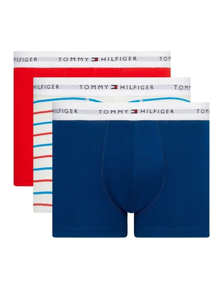 Signature 3 Pack Organic Cotton Essentials Trunks in Multi image 1