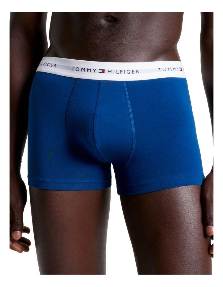 Signature 3 Pack Organic Cotton Essentials Trunks in Multi image 5