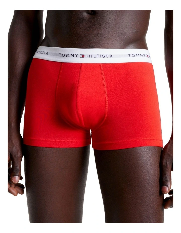 Signature 3 Pack Organic Cotton Essentials Trunks in Multi image 7