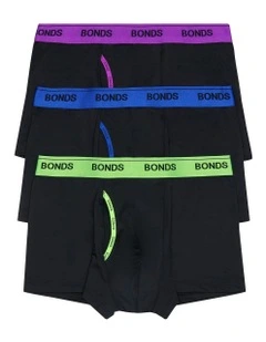 Guyfront Trunks 3 Pack in Black