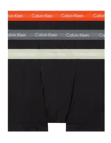 Cotton Stretch Trunk 3 Pack in Black