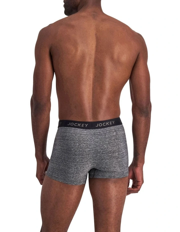 Comfort Classics Microfibre Marle Trunks Pack Of 2 in Black image 4