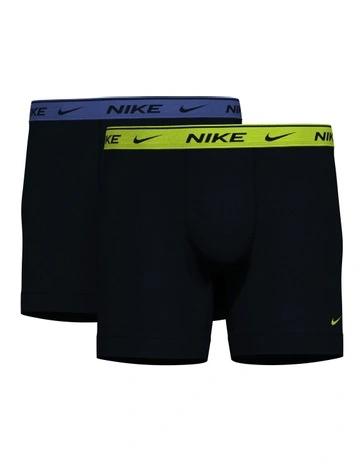 2 Pack Everyday Cotton Stretch Boxer Briefs in Black W Cyber/ Astro