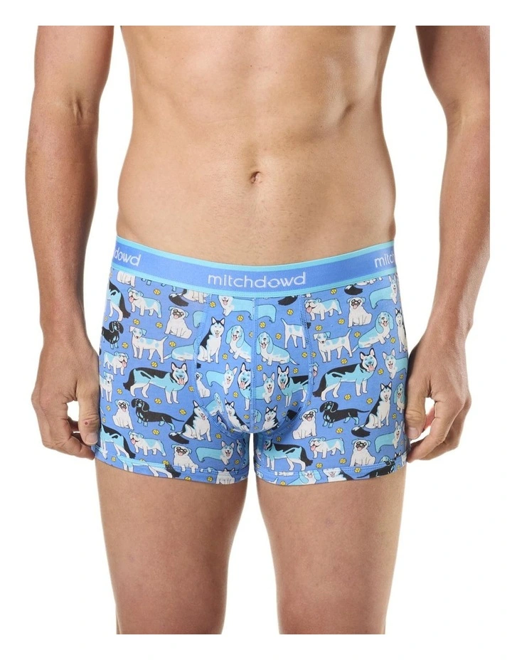 Doggone Blues Cotton Trunk 3 Pack in Blue image 2