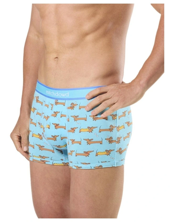 Doggone Blues Cotton Trunk 3 Pack in Blue image 4