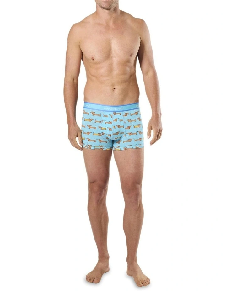 Doggone Blues Cotton Trunk 3 Pack in Blue image 5