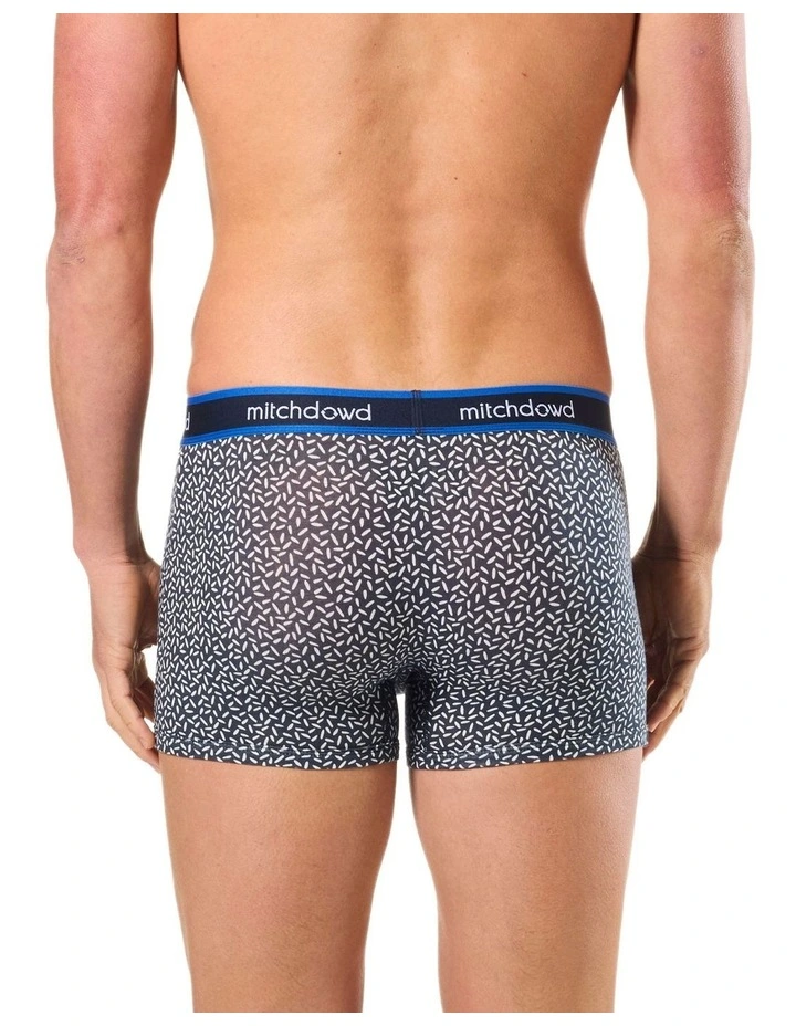 Painted Flowers Cotton Trunk 3 Pack in Navy image 3