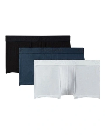 Low Rise Trunks 3 Pack in Black