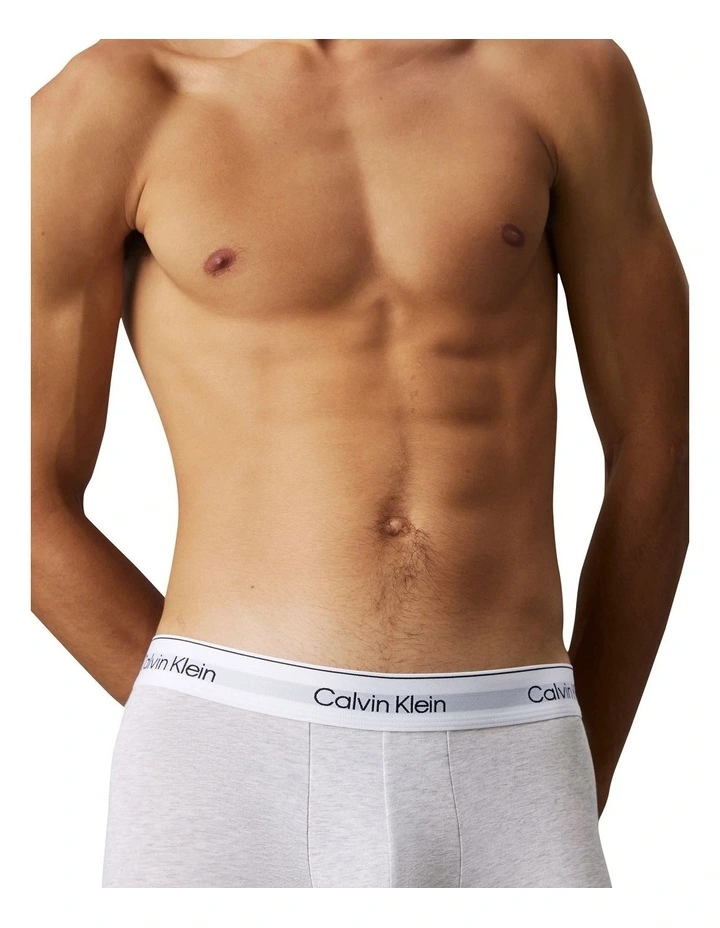 Modern Cotton Stretch Low Rise Trunks 3 Pack in Multi image 4