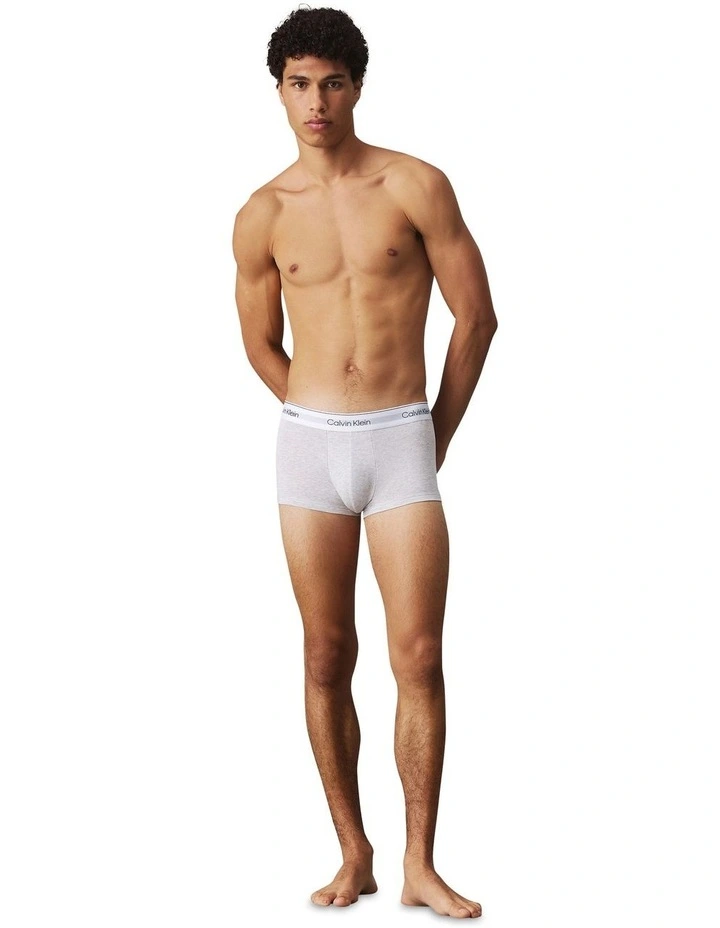 Modern Cotton Stretch Low Rise Trunks 3 Pack in Multi image 5