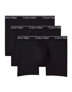 Micro Stretch Boxer Briefs 3 Pack in Black