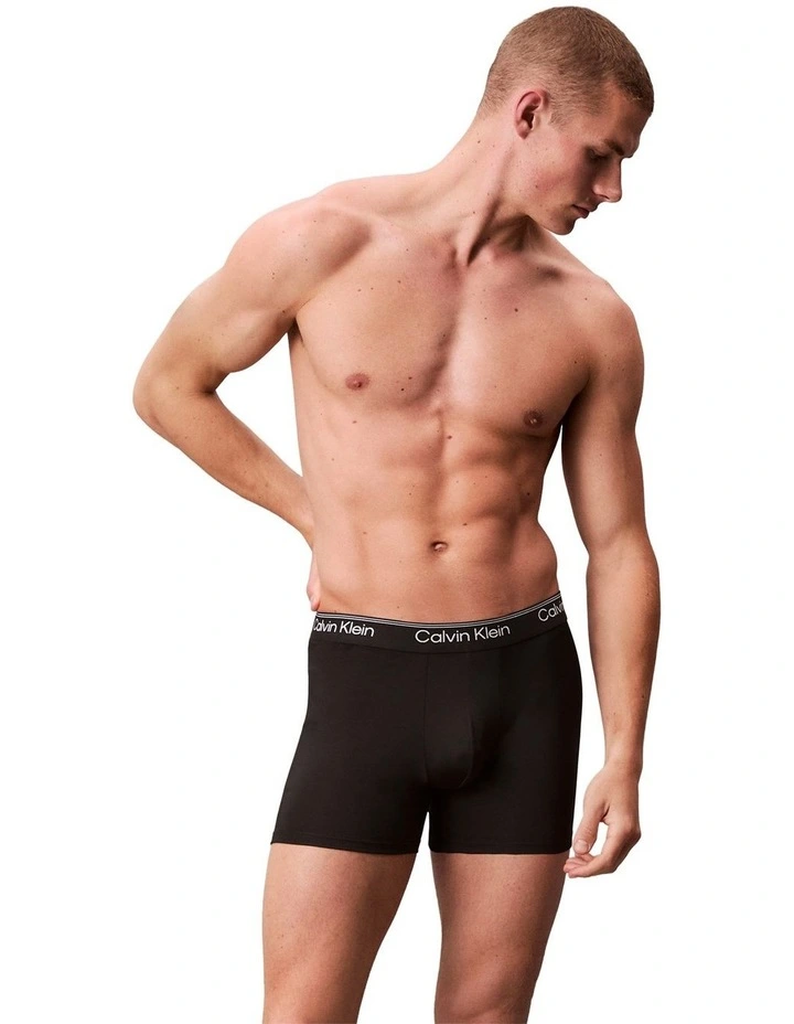 Micro Stretch Boxer Briefs 3 Pack in Black image 2