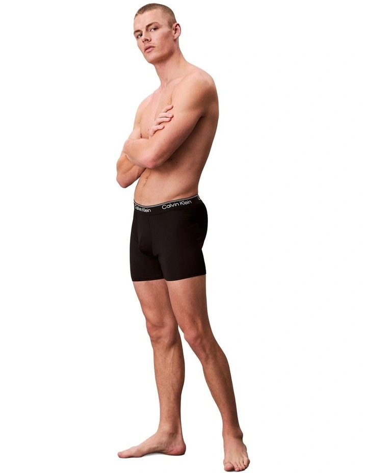 Micro Stretch Boxer Briefs 3 Pack in Black image 4