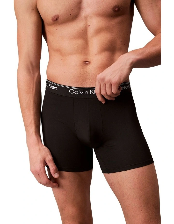 Micro Stretch Boxer Briefs 3 Pack in Black image 5