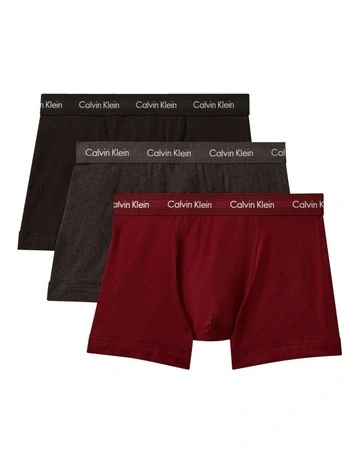 Cotton Stretch Trunks 3 Pack in Multi