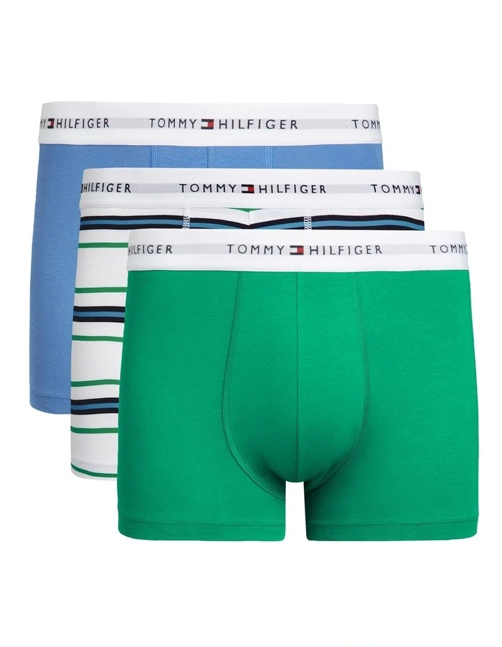 Signature Organic Cotton Essentials Trunks Pack Of 3 in Multi image 1