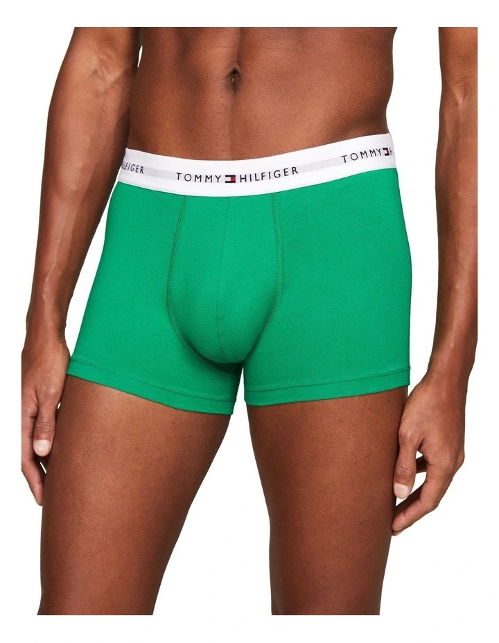 Signature Organic Cotton Essentials Trunks Pack Of 3 in Multi image 2