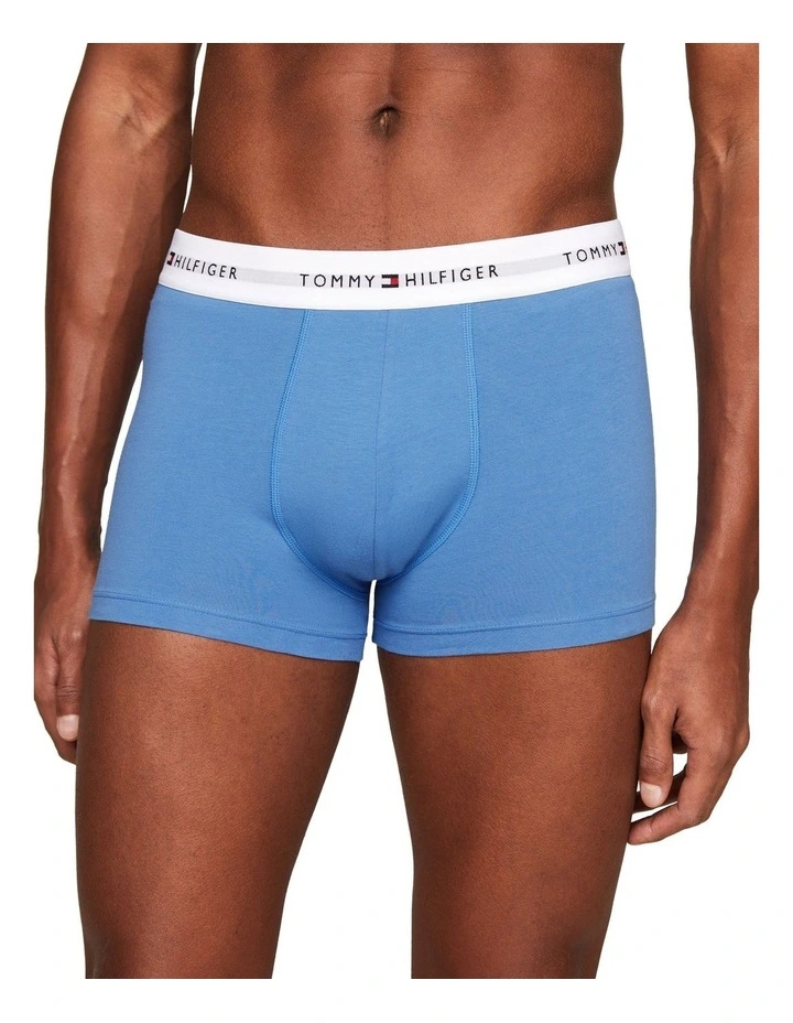 Signature Organic Cotton Essentials Trunks Pack Of 3 in Multi image 4