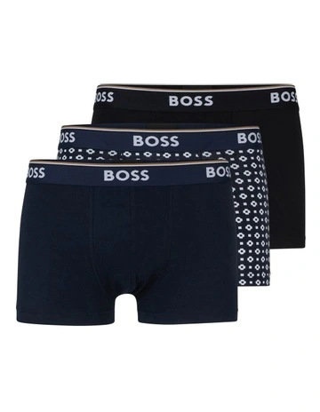 Power Design Cotton Stretch Trunks 3 Pack in Multi
