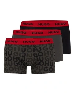 Triplet Cotton Stretch Trunks 3 Pack in Multi
