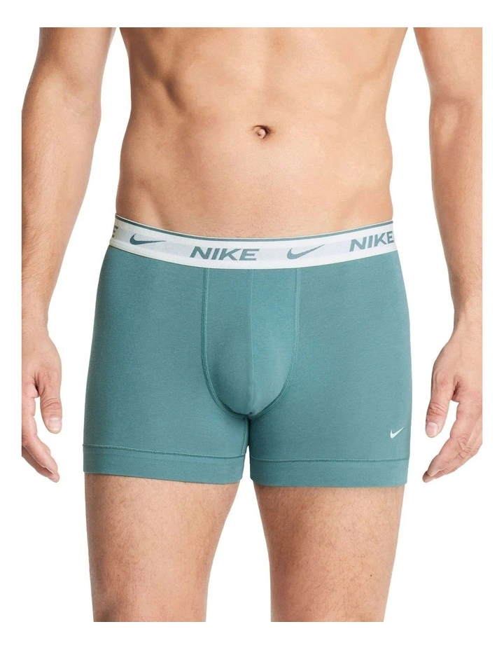 Everyday Cotton Stretch Trunks 3 Pack in Red image 2