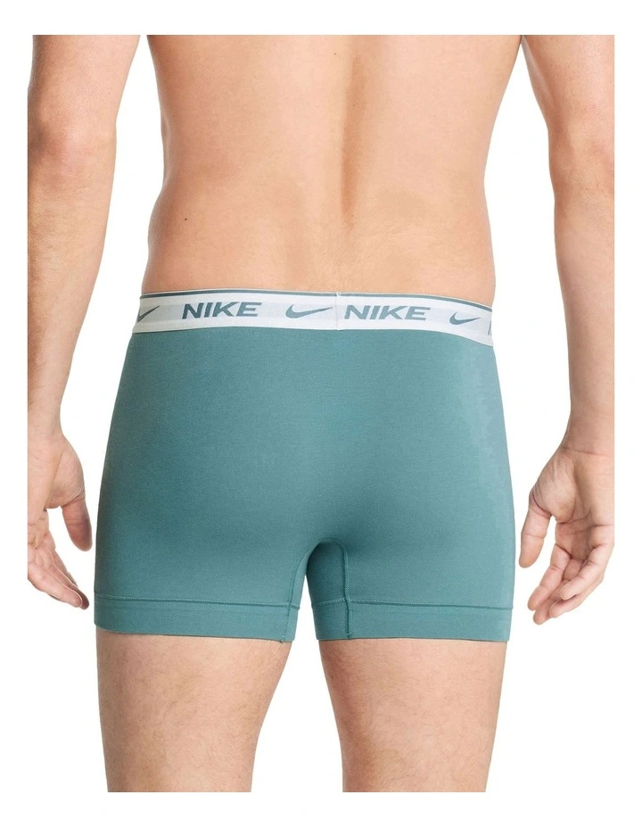 Everyday Cotton Stretch Trunks 3 Pack in Red image 3