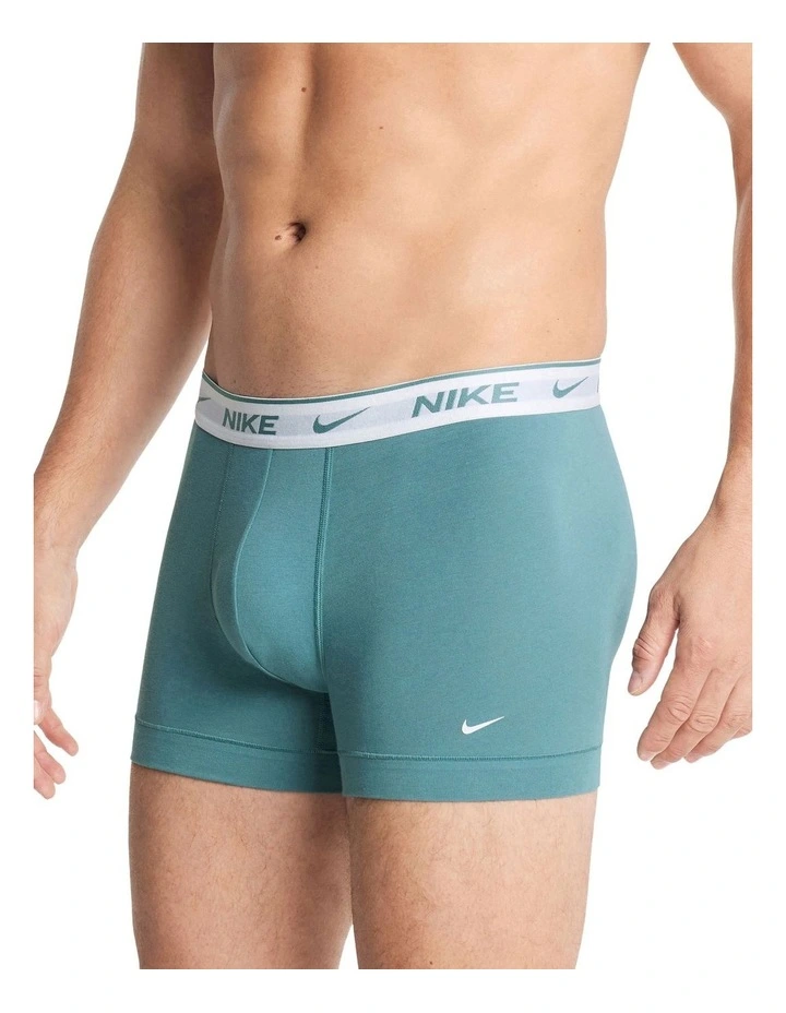 Everyday Cotton Stretch Trunks 3 Pack in Red image 4