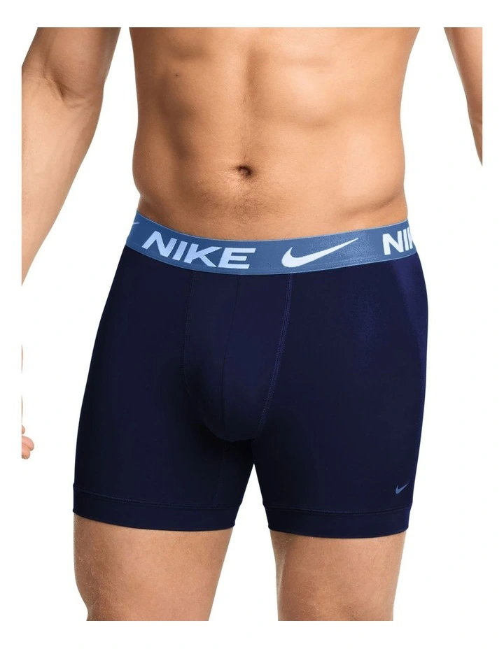 Essential Micro Boxer Briefs 3 Pack in Blue image 2