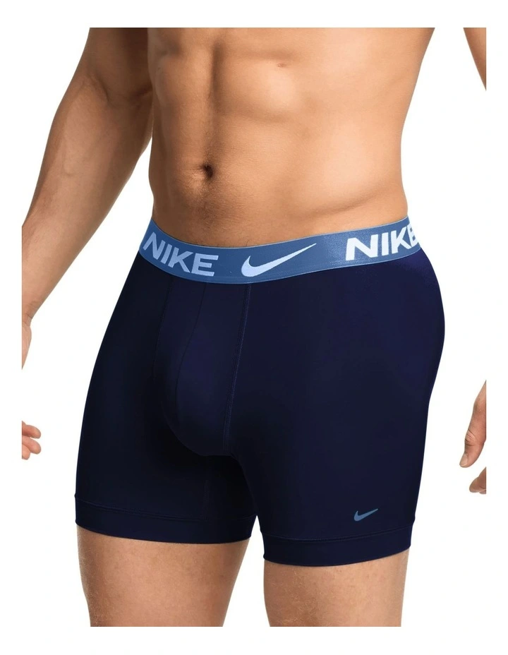 Essential Micro Boxer Briefs 3 Pack in Blue image 4