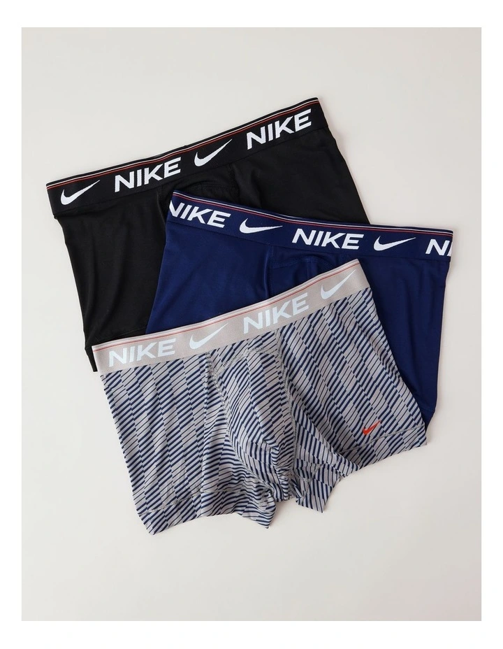 Micro Ultra Comfort Trunks Pack Of 3 in Blue image 1