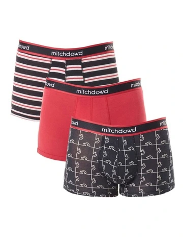 Dog Cotton Trunk 3 Pack in Multi