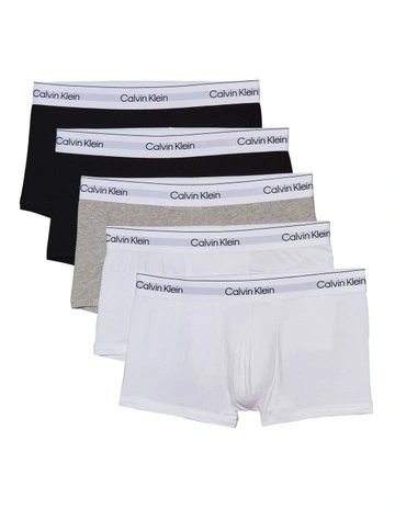 Icon Cotton Low Rise Trunks 5 Pack in Multi