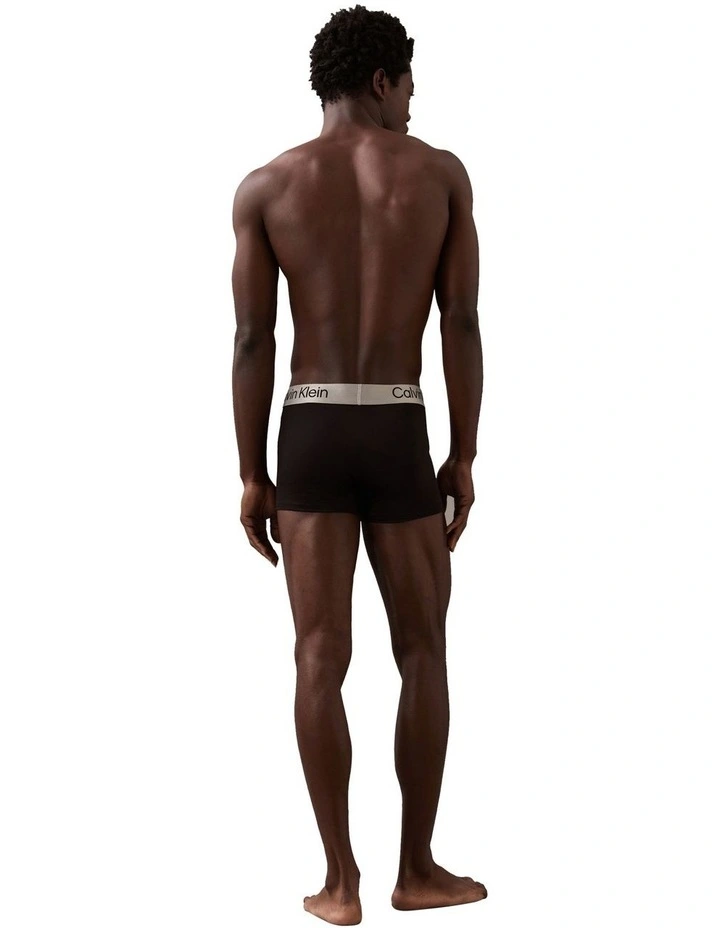 Brushed Microfibre Stretch Trunks 3 Pack in Multi image 3