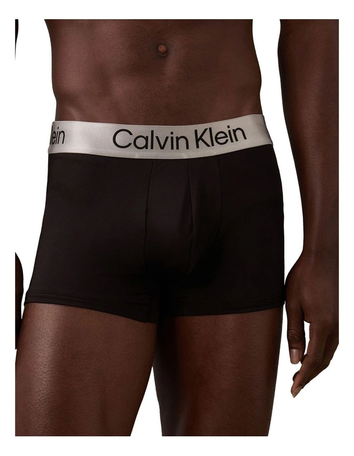 Brushed Microfibre Stretch Trunks 3 Pack in Multi image 5