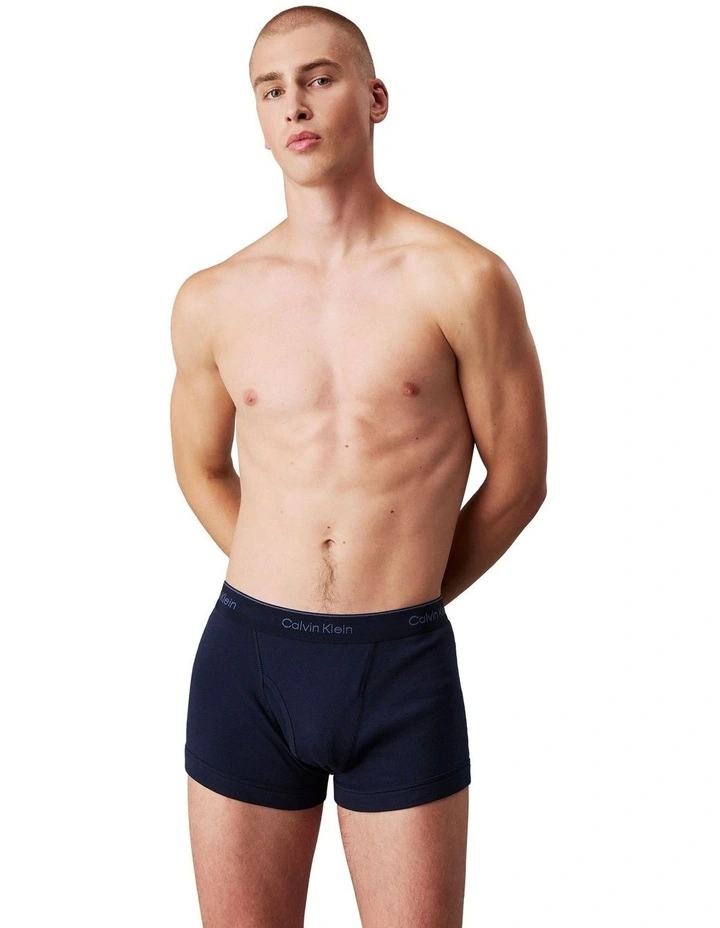 100% Cotton Trunks 3 Pack in Multi image 2