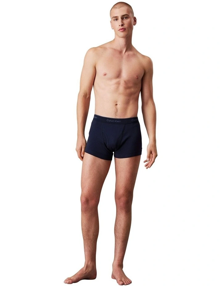 100% Cotton Trunks 3 Pack in Multi image 4