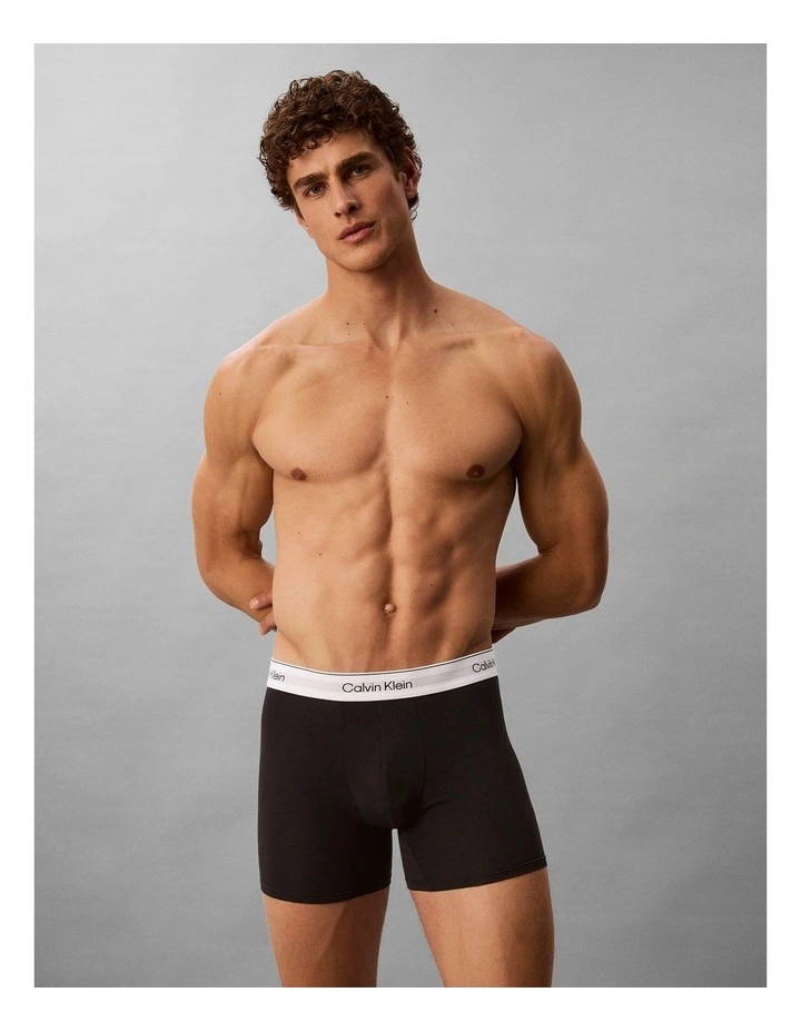 Icon Cotton Boxer Briefs 3 Pack in Black image 2