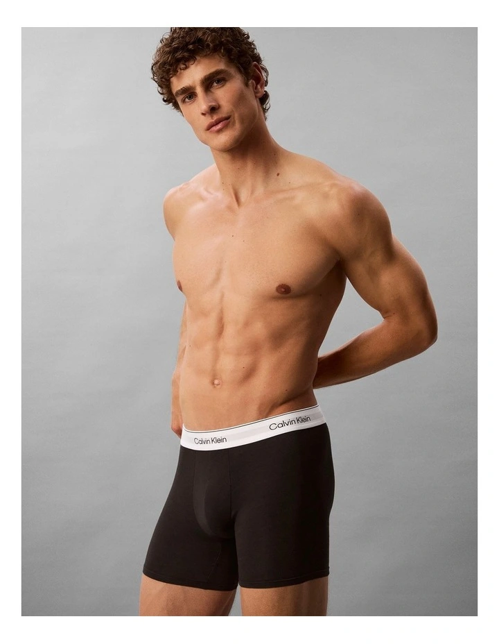 Icon Cotton Boxer Briefs 3 Pack in Black image 4