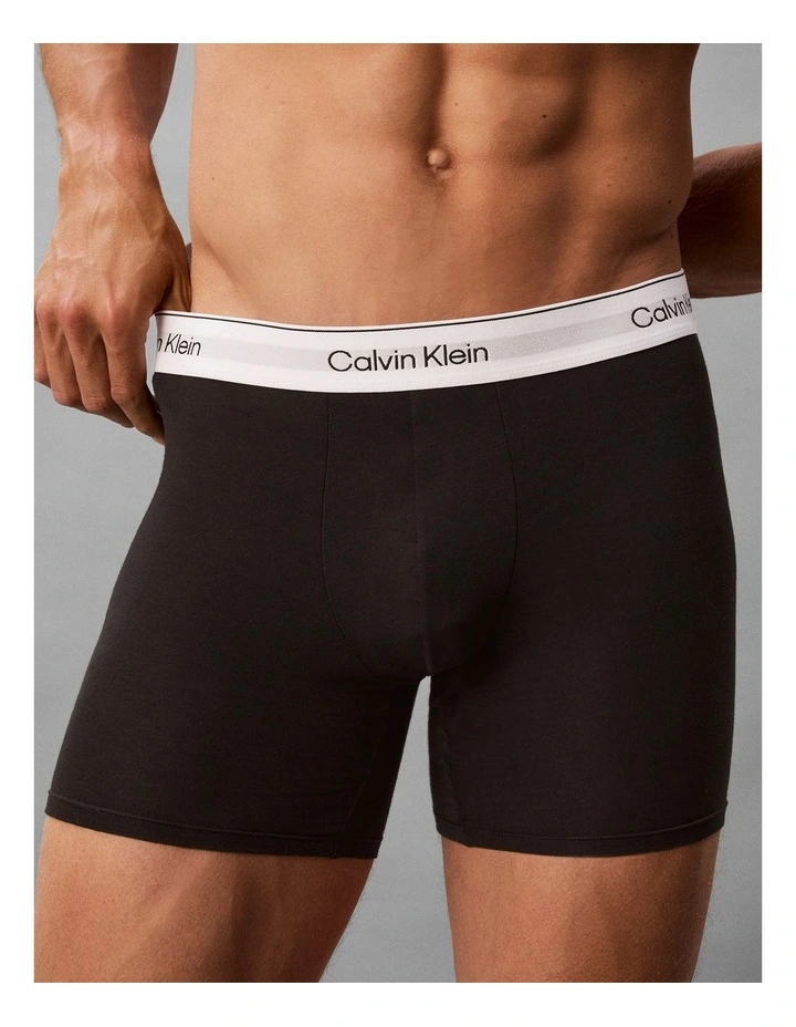 Icon Cotton Boxer Briefs 3 Pack in Black image 5