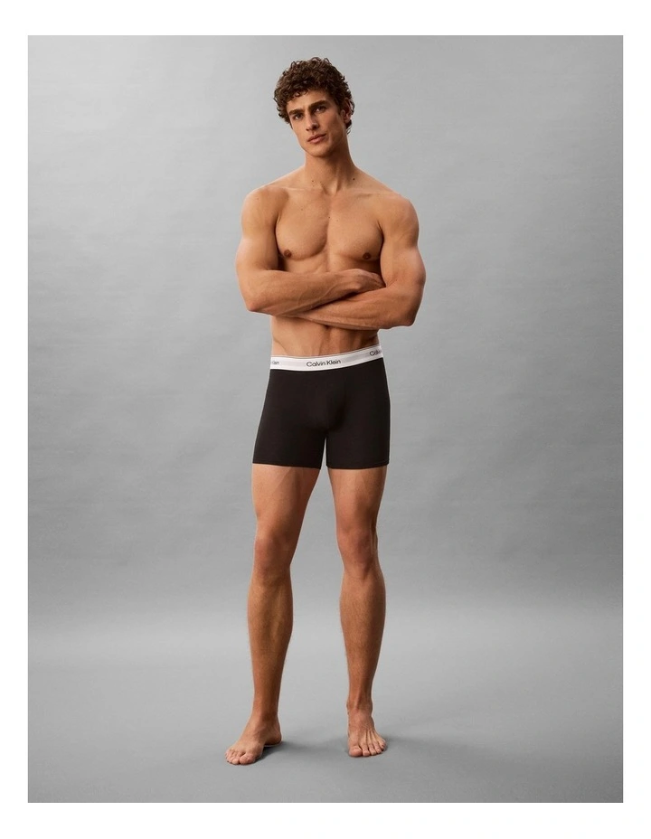 Icon Cotton Boxer Briefs 3 Pack in Black image 6