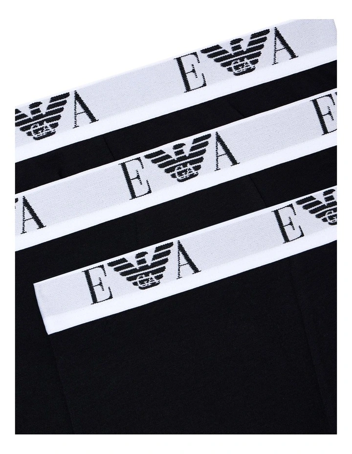 Bold Monogram Trunks 3 Pack in Black image 4