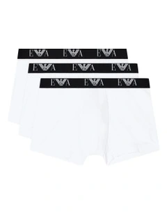 Bold Monogram Trunks 3 Pack in White
